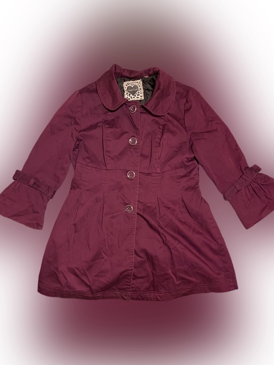 HeartSoul Jackets & Blazers - Vintage Y2K Heart Soul Plum Fit-and-Flare Trench Coat